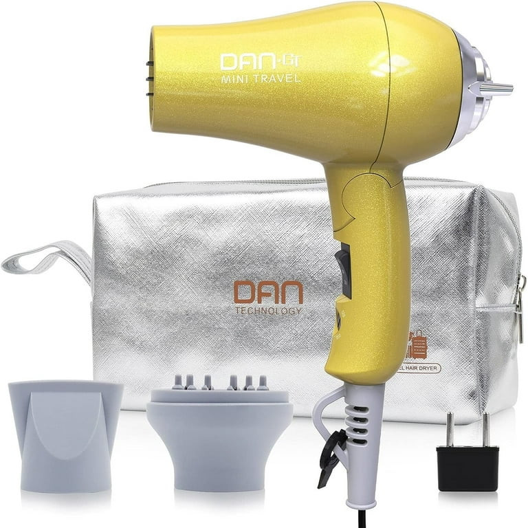 Travel Portable Foldable Hair Dryer Dual Voltage 125/250V with Two Concentrator & Diffuser Nozzle... | Walmart (US)