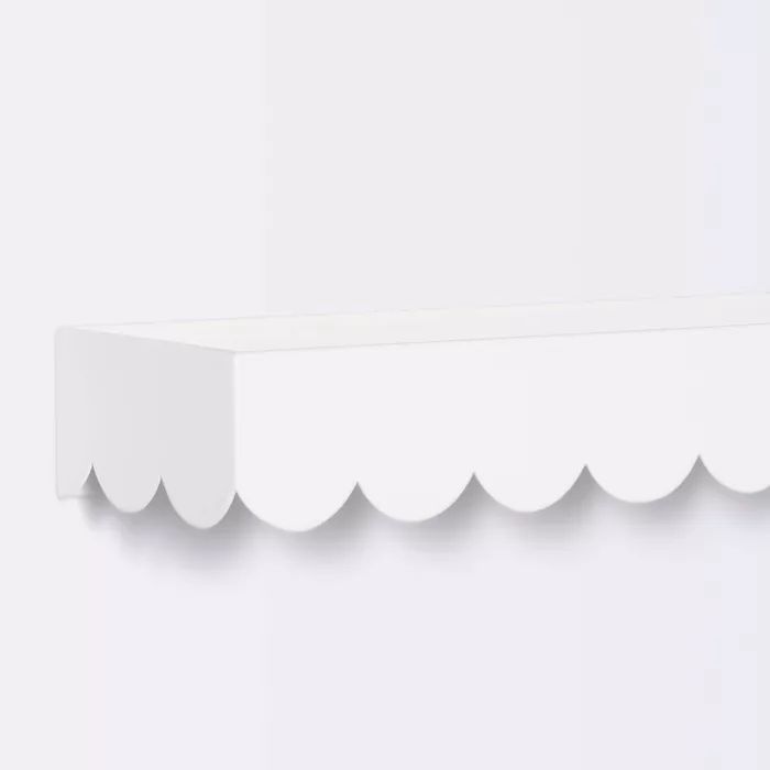 Decorative Wall Shelf - Cloud Island™ Metal Scalloped Shelf White | Target