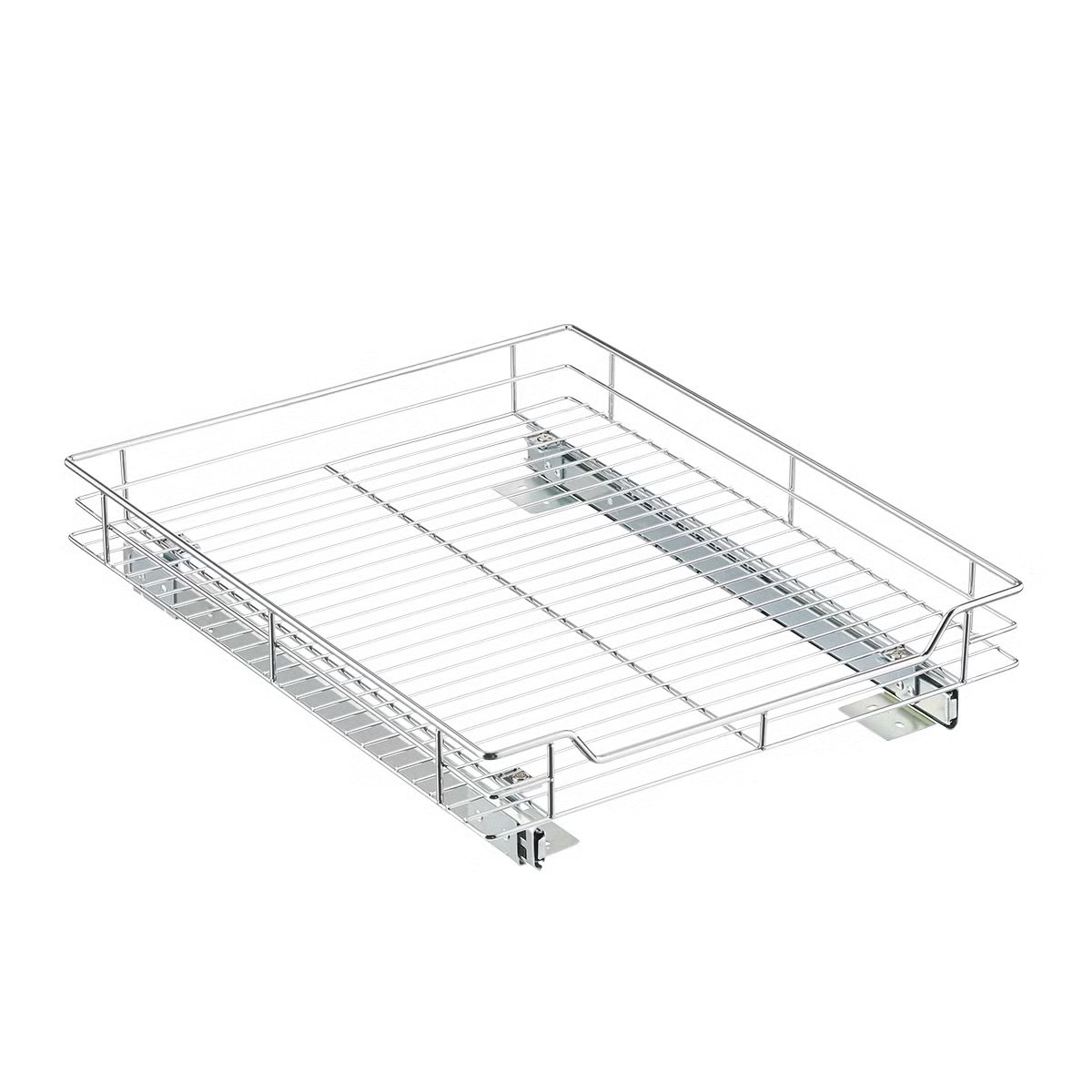 Chrome Roll-Out Cabinet Drawers | The Container Store