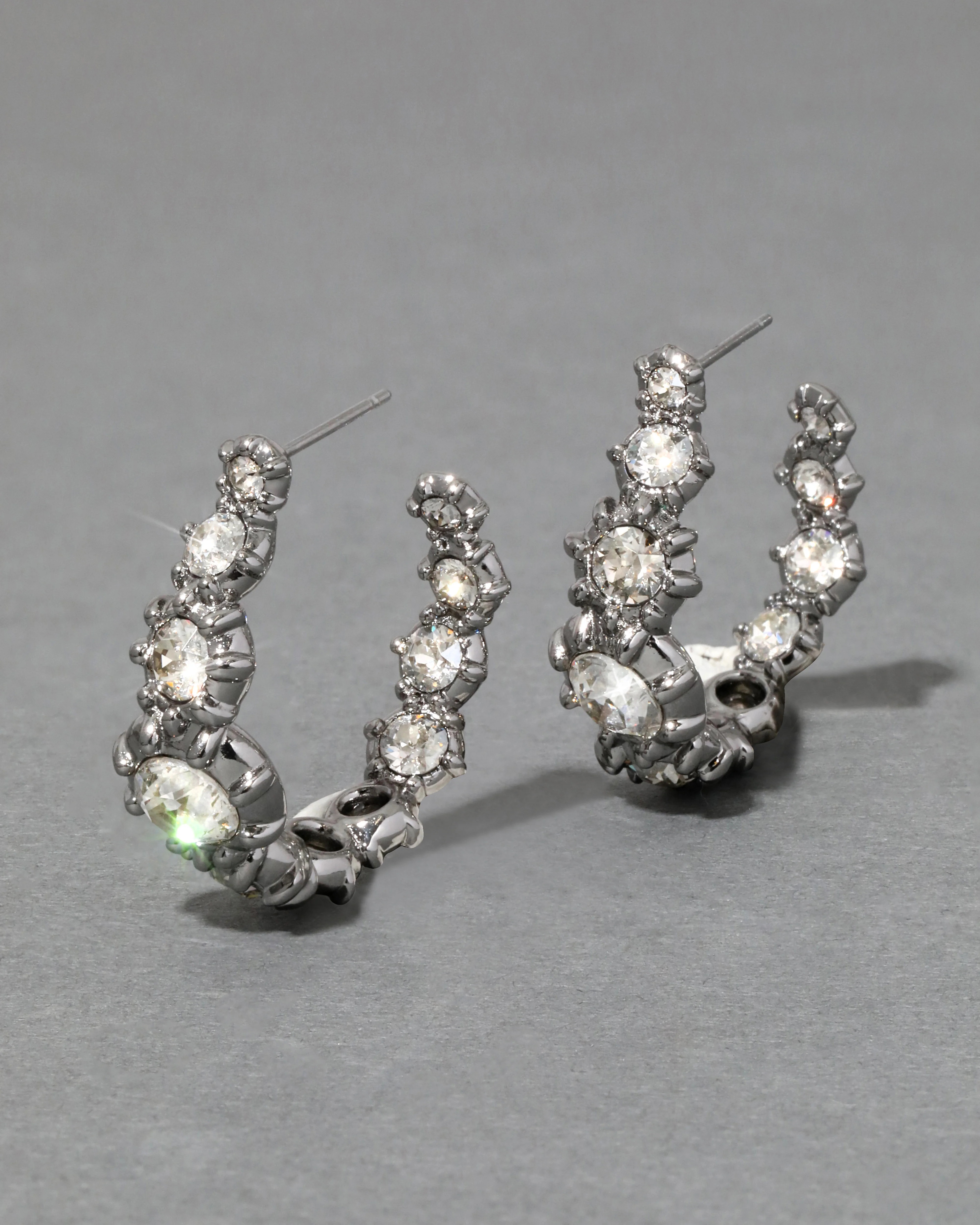 Punk Royale Small Hoop Earrings | Crystal Hoop Earrings | Alexis Bittar
