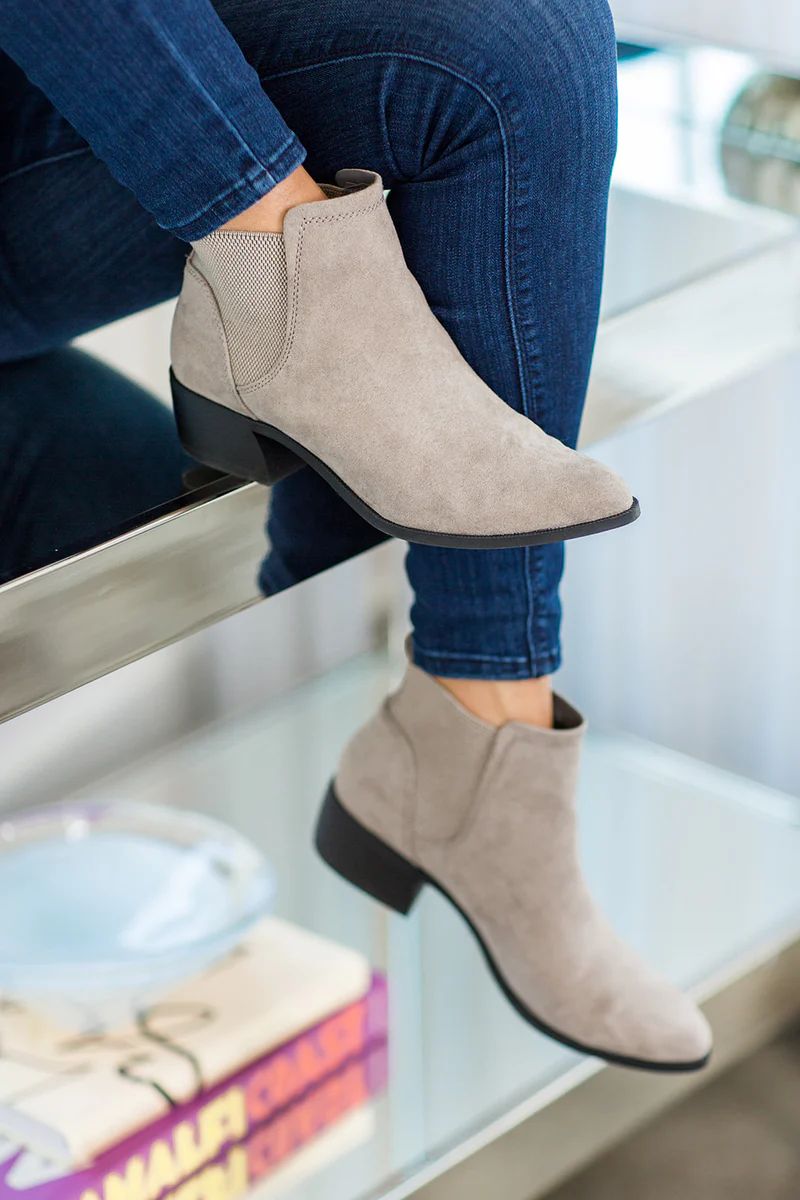 Whitney Bootie- Taupe Gray | Avara