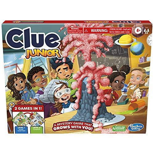 Clue Junior Board Game | 2-Sided Gameboard, 2 Games in 1 | 2 to 6 Players | Mystery Games for Kids | Back to School Gifts | Classroom Preschool Games | Ages 4+ | Amazon (US)