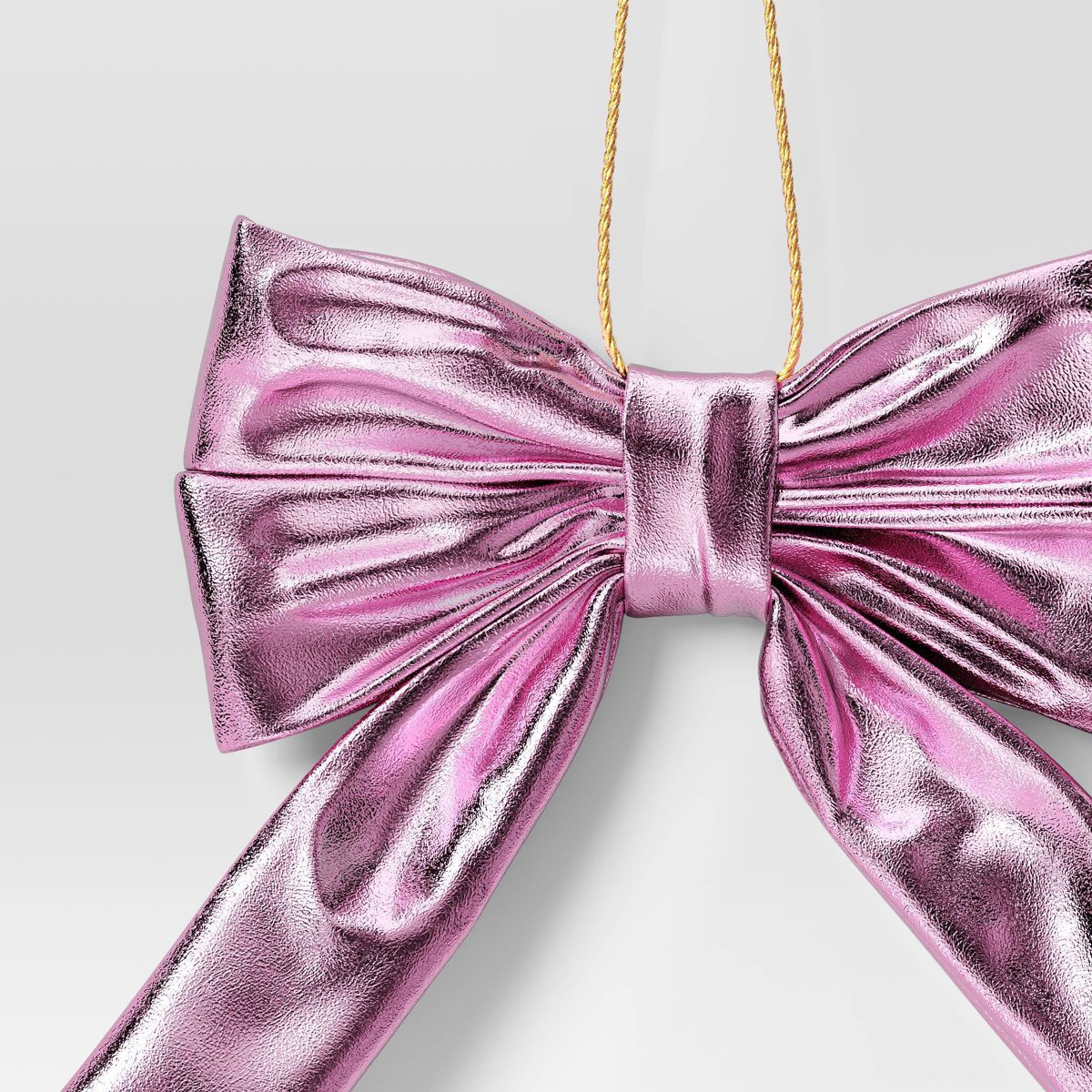 6.75" Christmas Metallic Bow Ornament Light Pink - Wondershop™ | Target