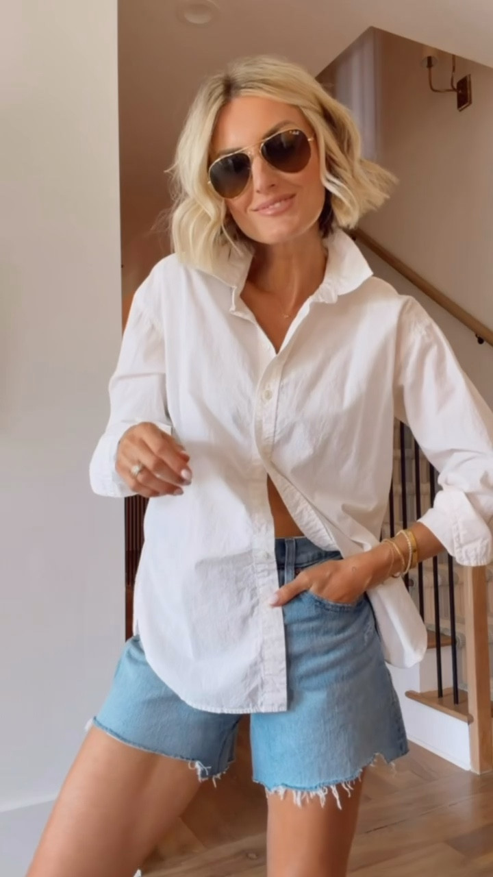 These denim shorts are a staple! Abercrombie also has a similar white button down to this! Wearing 27 in the shorts!

Loverly Grey, Abercrombie, denim shorts, button down 

#LTKSeasonal