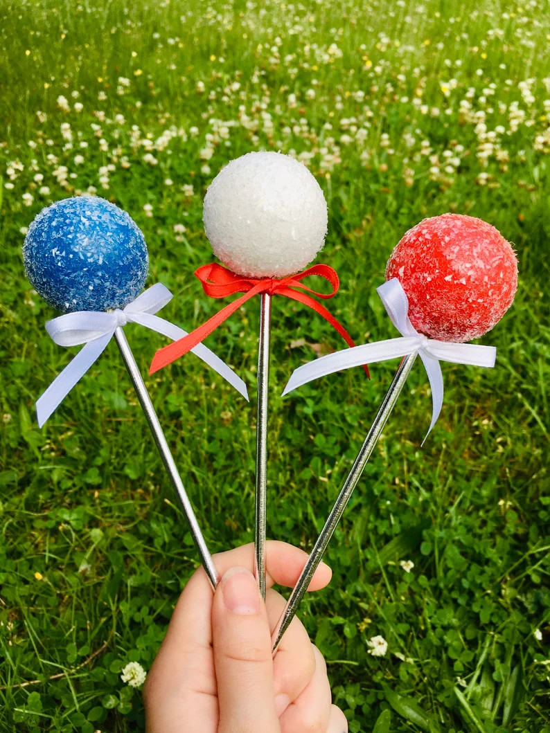 USA Tier Tray Decor Fake Cake Pops Faux Cake Pops Red | Etsy | Etsy (US)