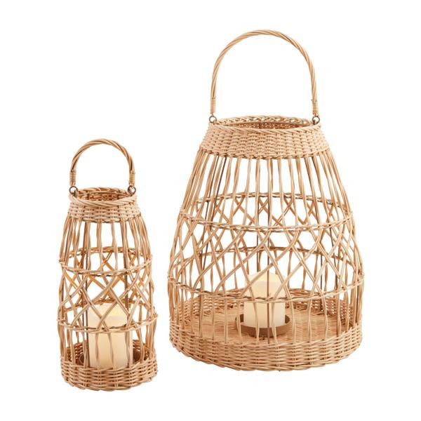 Woven Led Candle Lanterns | Mud Pie