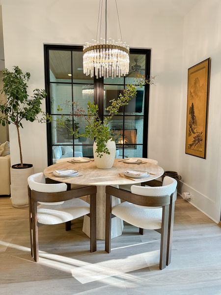 Arhaus CB2 Breakfast nook Dining room Furniture Home Decor Vase Dining chairs Dining Table 

#LTKhome #LTKSeasonal