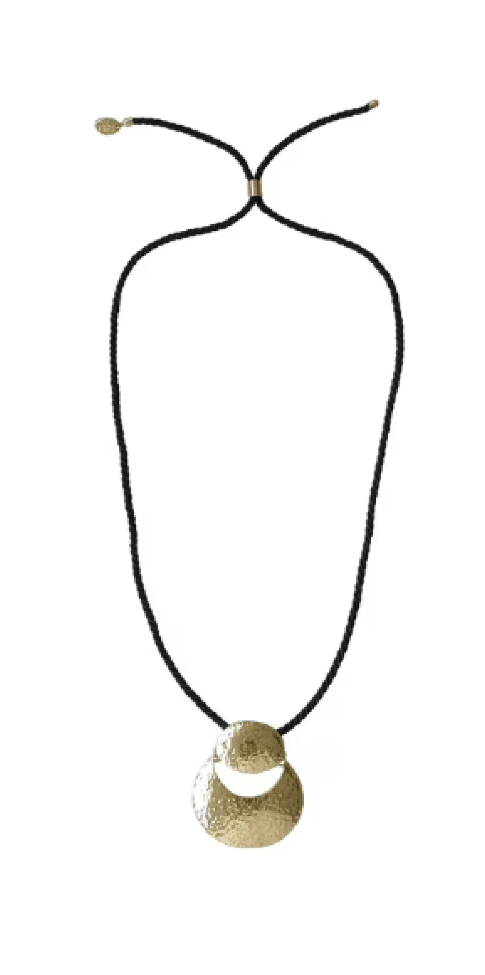 Women's Soft Hammered Metal Pandent Adjustable Necklace Time And Tru | Walmart (US)