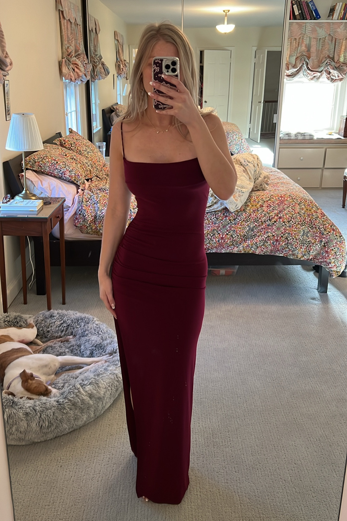 Love this wine color! Also there’s a side slit. Size XS. 

#LTKstyletip #LTKwedding #LTKparties