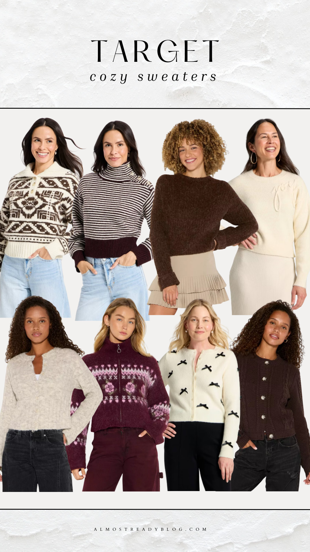 Target cozy sweaters , winter must haves, fuzzy sweaters, cardigans, Holiday outfit ideas, Amanda West, Almost Ready Blog. 

 

#LTKGiftGuide #LTKHoliday #LTKFindsUnder50