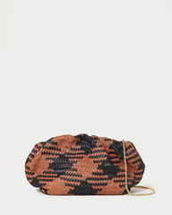 Nyla Timber/Black Woven Clutch | Loeffler Randall