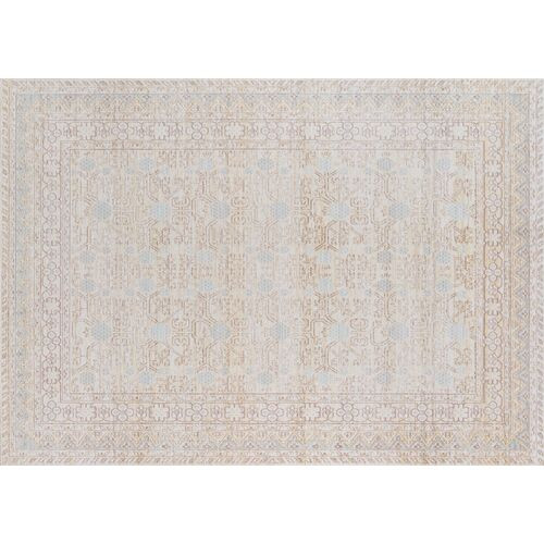 Isabella Rug, Ivory/Blue | One Kings Lane