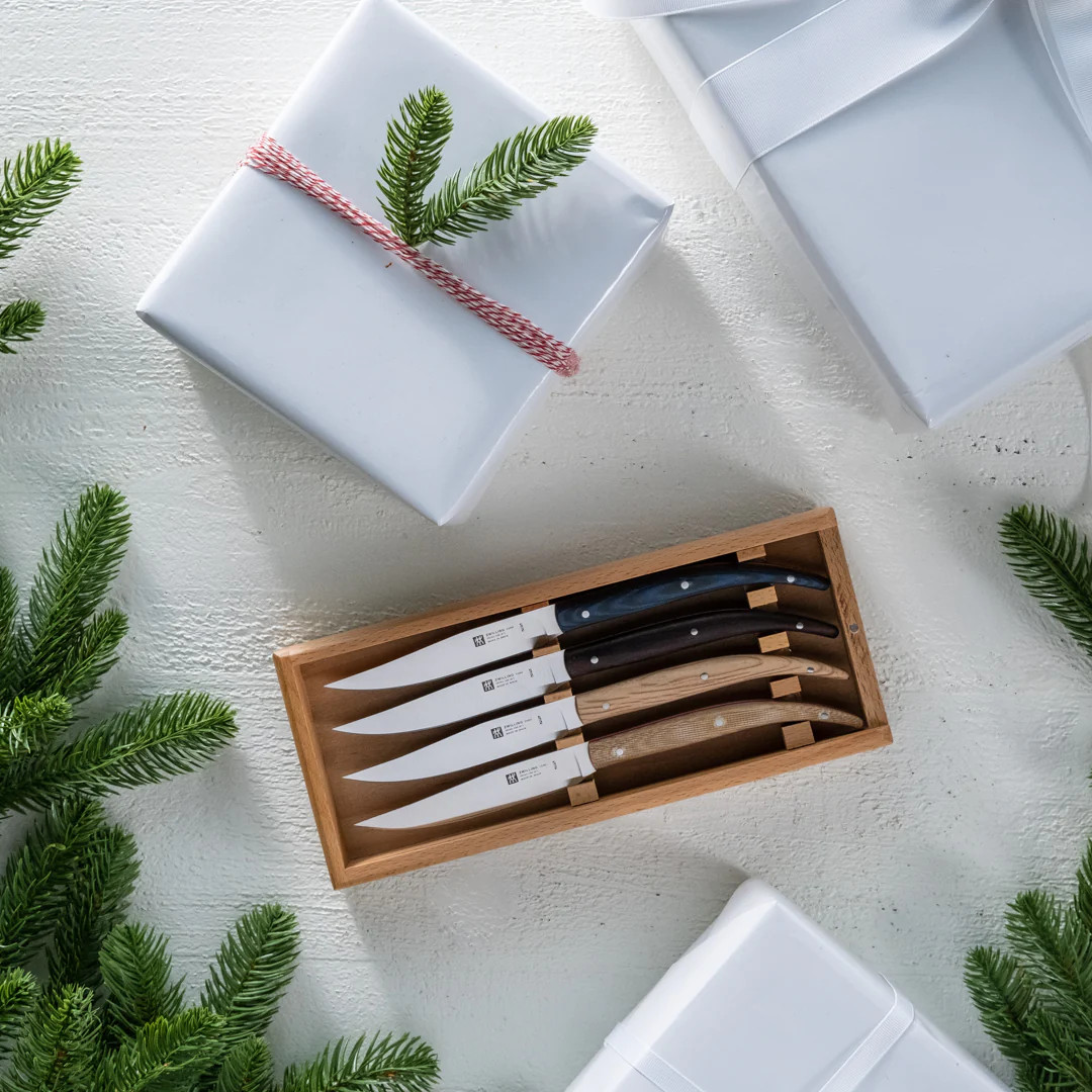 Zwilling Toro 4-Piece Steak Knife Set in Beechwood Presentation Box | Sabavi Home