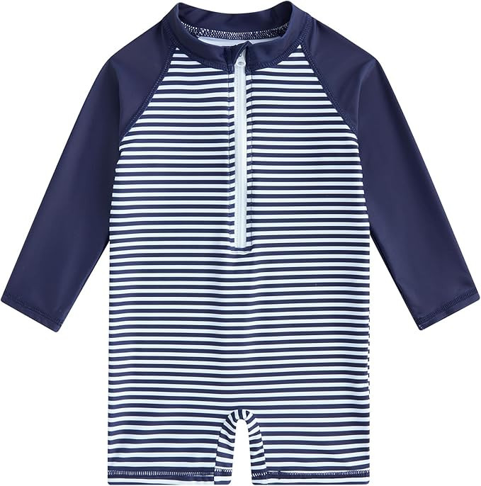 uideazone Baby Toddler Boys Zipper Rash Guard Swimsuit UPF 50+ One Piece Beach Swimwear Bathing S... | Amazon (US)