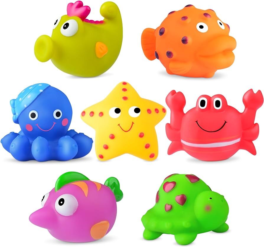 Mold Free Baby Bath Toys for Kids Ages 1-3,No Hole No Mold Sea Animal Bathtub Toys for Infants 6 ... | Amazon (US)