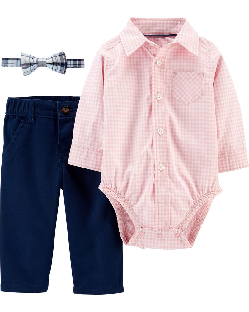 3-Piece Gingham Dress Me Up Set | Carter's