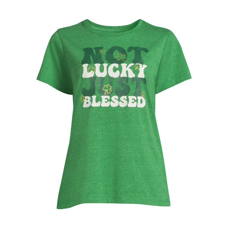St. Patrick's Women's Blessed Graphic T-Shirt, by Way to Celebrate, Sizes S-3XL | Walmart (US)
