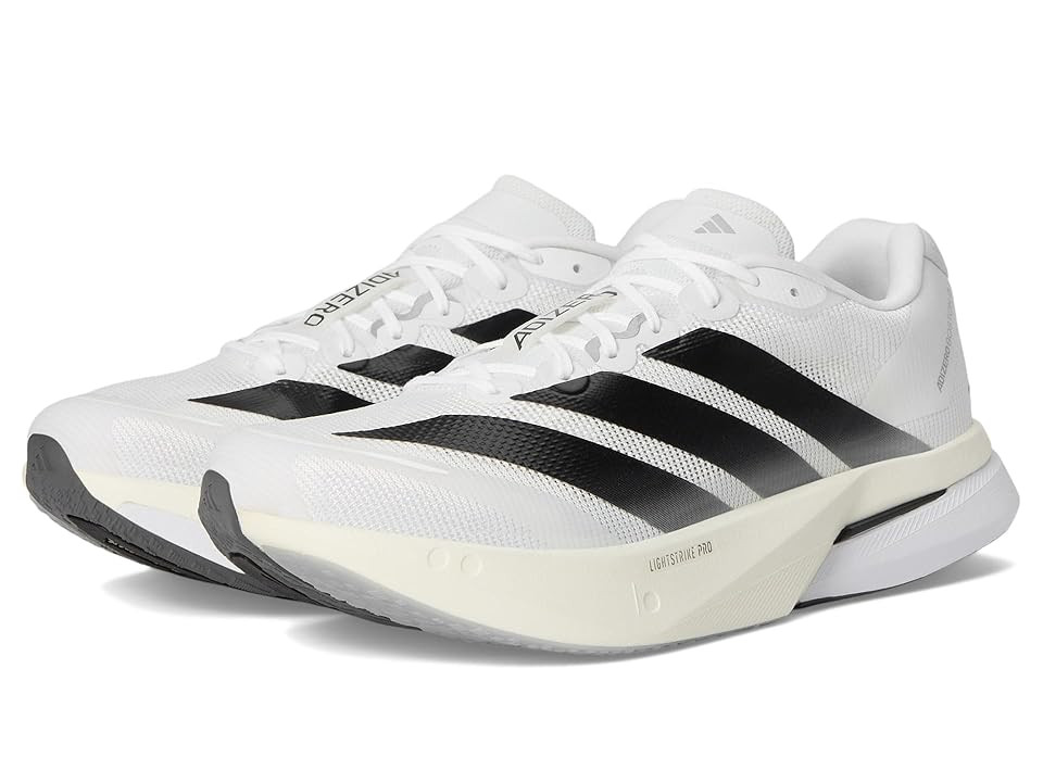 adidas Adizero Boston 13 Running Shoes Men's Shoes White/Black/Dash Grey : 11.5 D - Medium, Rubber | Zappos