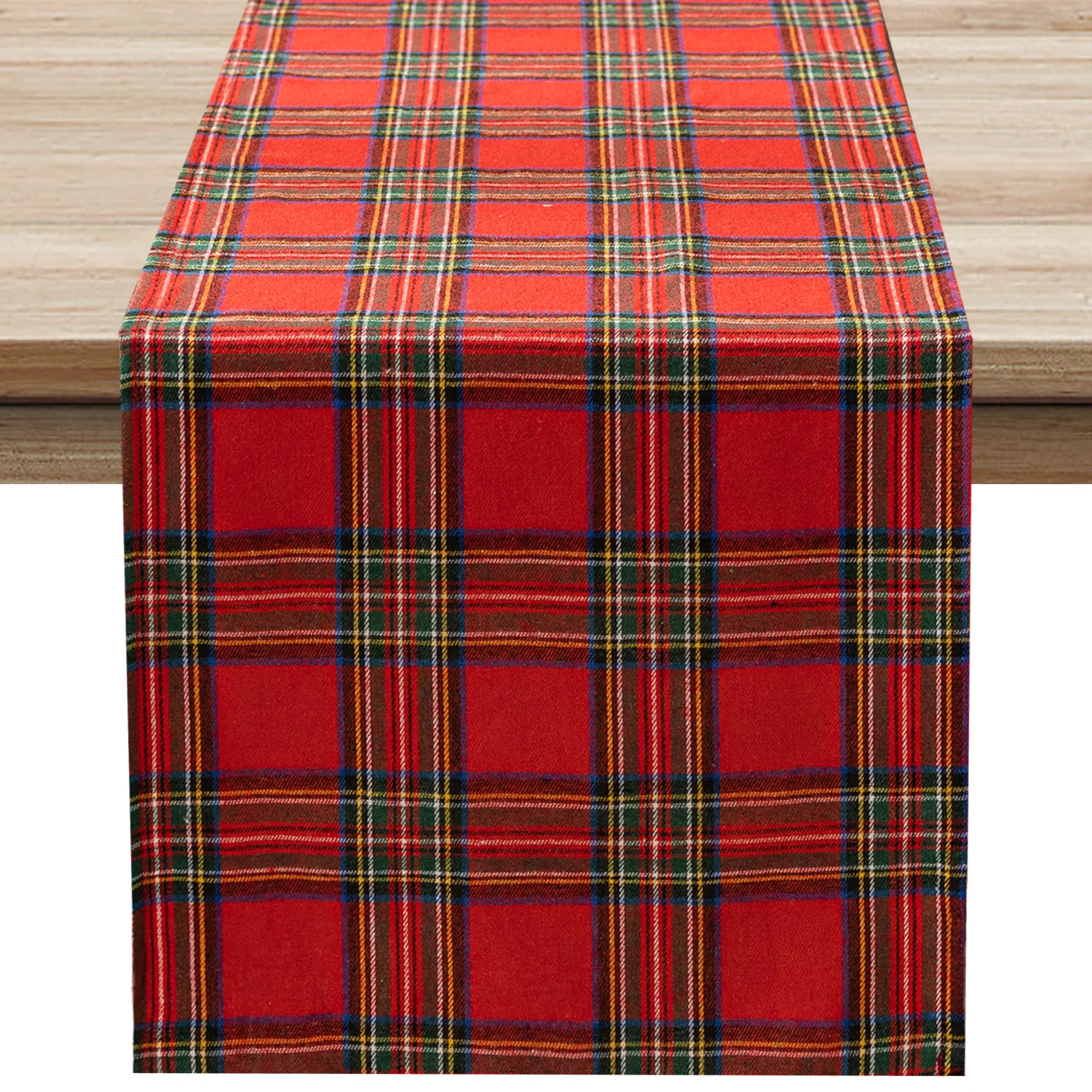 Softalker Christmas Checkered Tartan Table Runner - Red Buffalo Plaid Xmas Stain Resistant Washab... | Walmart (US)
