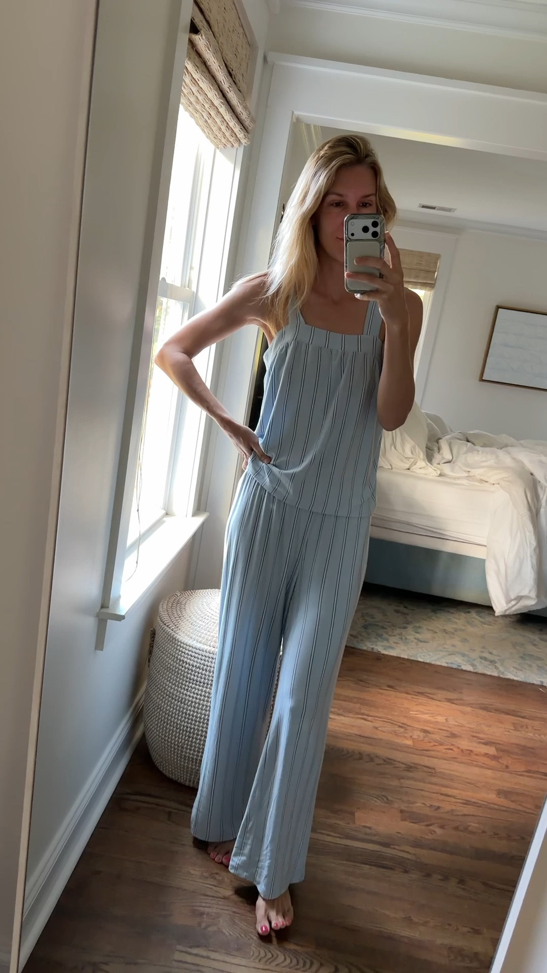 The pair of pajamas I can’t stop reaching for!! Love the wider straps on this top and the pants that aren’t hot at night. Wearing size small — would make a great Mother’s Day gift!

#LTKTall #LTKMothersDay