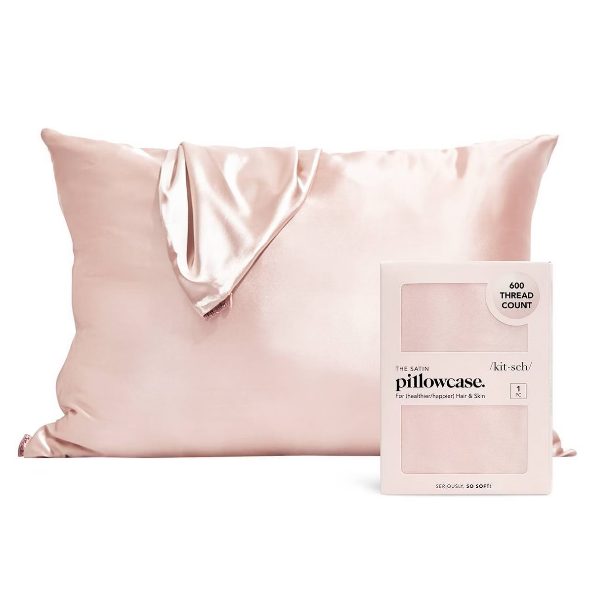 Kitsch Queen Size Satin Standard Pillowcase Thread Count "600" | Target