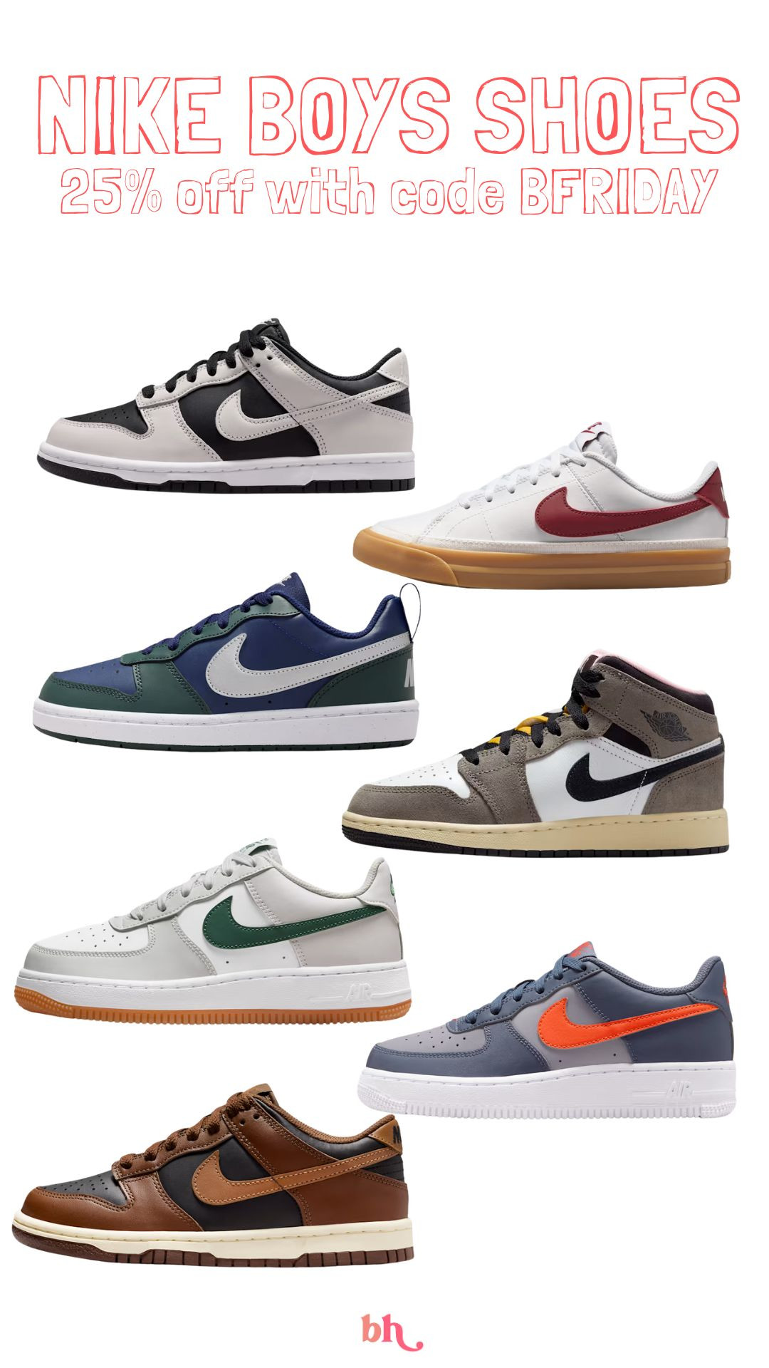 Boys shoes from Nike! 25% off with code BFRIDAY 🤎

sale alert, cyber week, black friday, shoes for boys, gifts for him, new arrivals, watchnow, jordans, dunks, finds under 50, britt horton 

 #LTKCyberWeek #LTKSaleAlert #LTKFindsUnder100