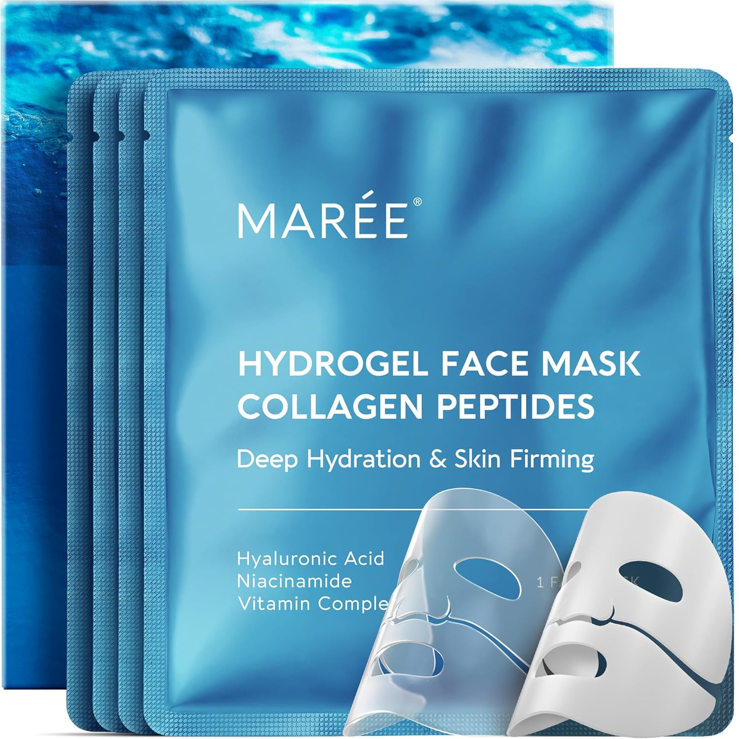 MAREE Hydrogel Collagen Face Mask - Hydrating Cooling Face Masks for Women | Amazon (US)