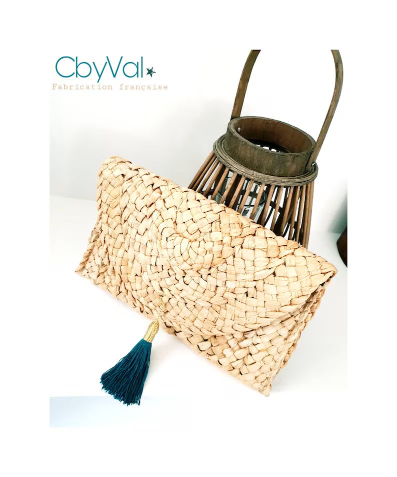 Handbag - Braided straw pouch | Etsy (US)