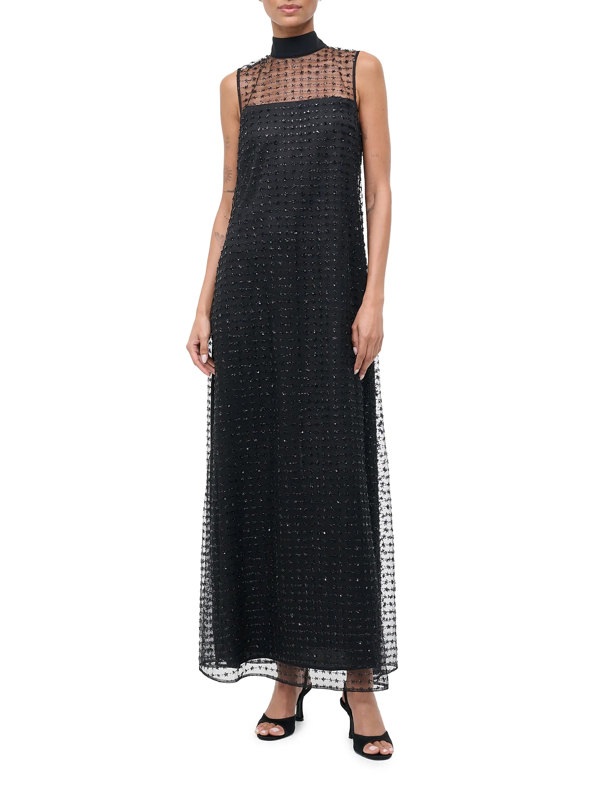 Albee Embellished Mesh Maxi Dress | Saks Fifth Avenue