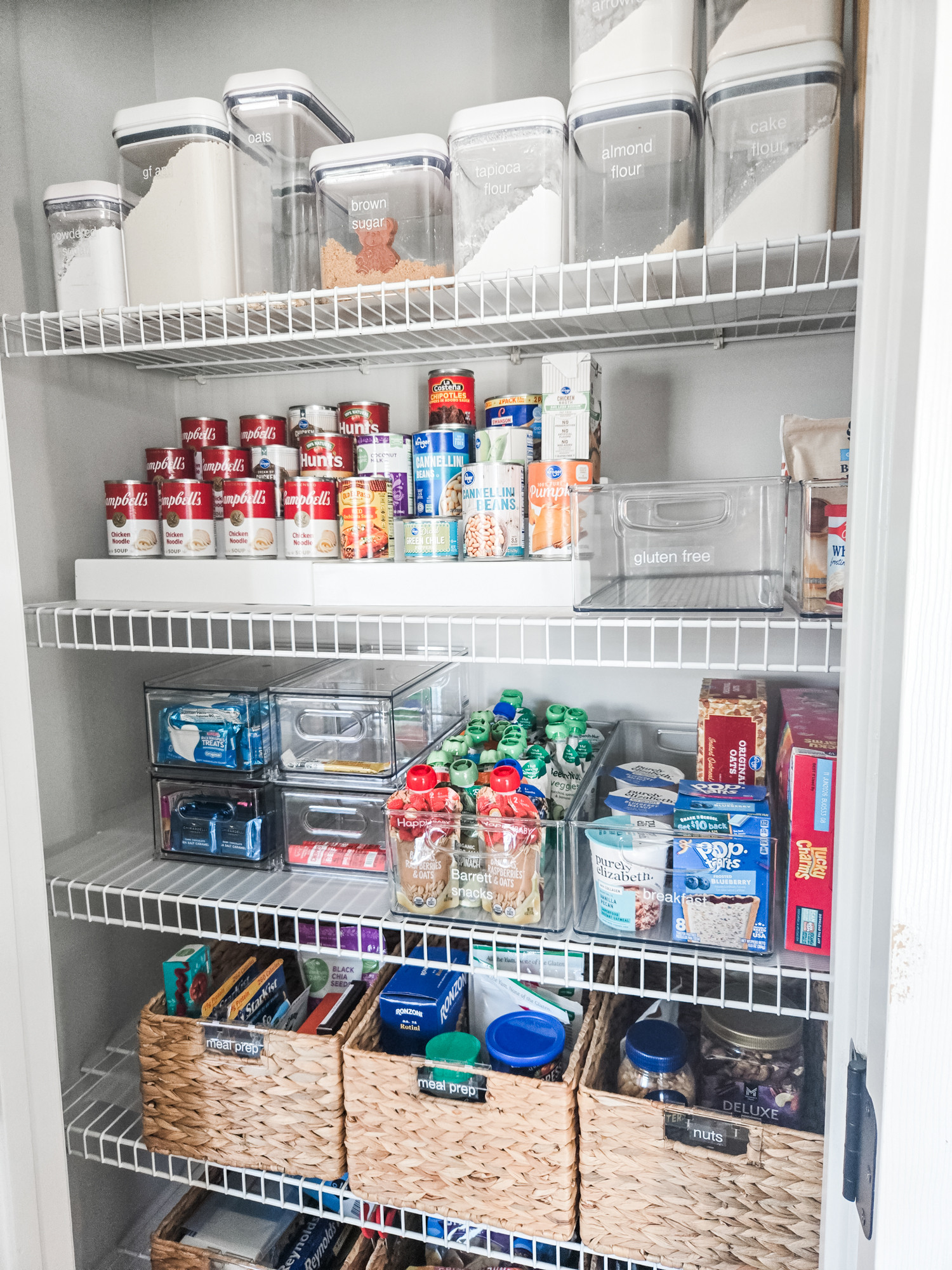 It's time to restock almond flour and the gluten-free snacks! Clear pantry bins make it clear what you need to add to your grocery list. (See what we did there? 🙃)

Let us know if your pantry needs some organizing! 

 