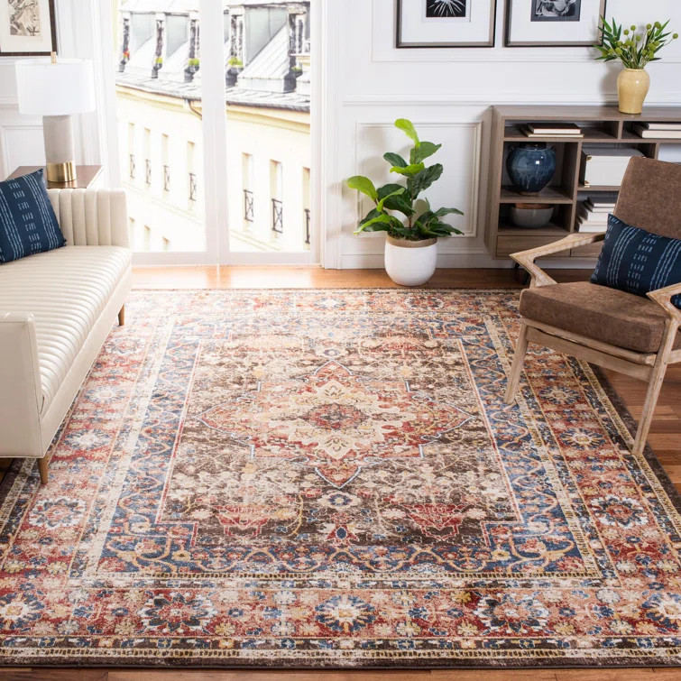 Broomhedge Oriental Brown/Rust Area Rug | Wayfair Professional