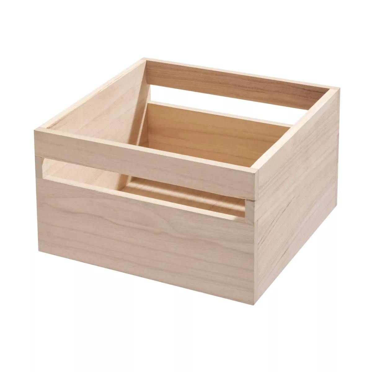 iDESIGN Renewable Wood Collection in Paulownia Storage Bin with Handle | Target