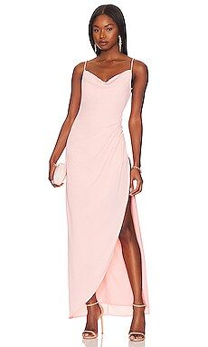 MORE TO COME Catalina Wrap Maxi Dress in Blush from Revolve.com | Revolve Clothing (Global)
