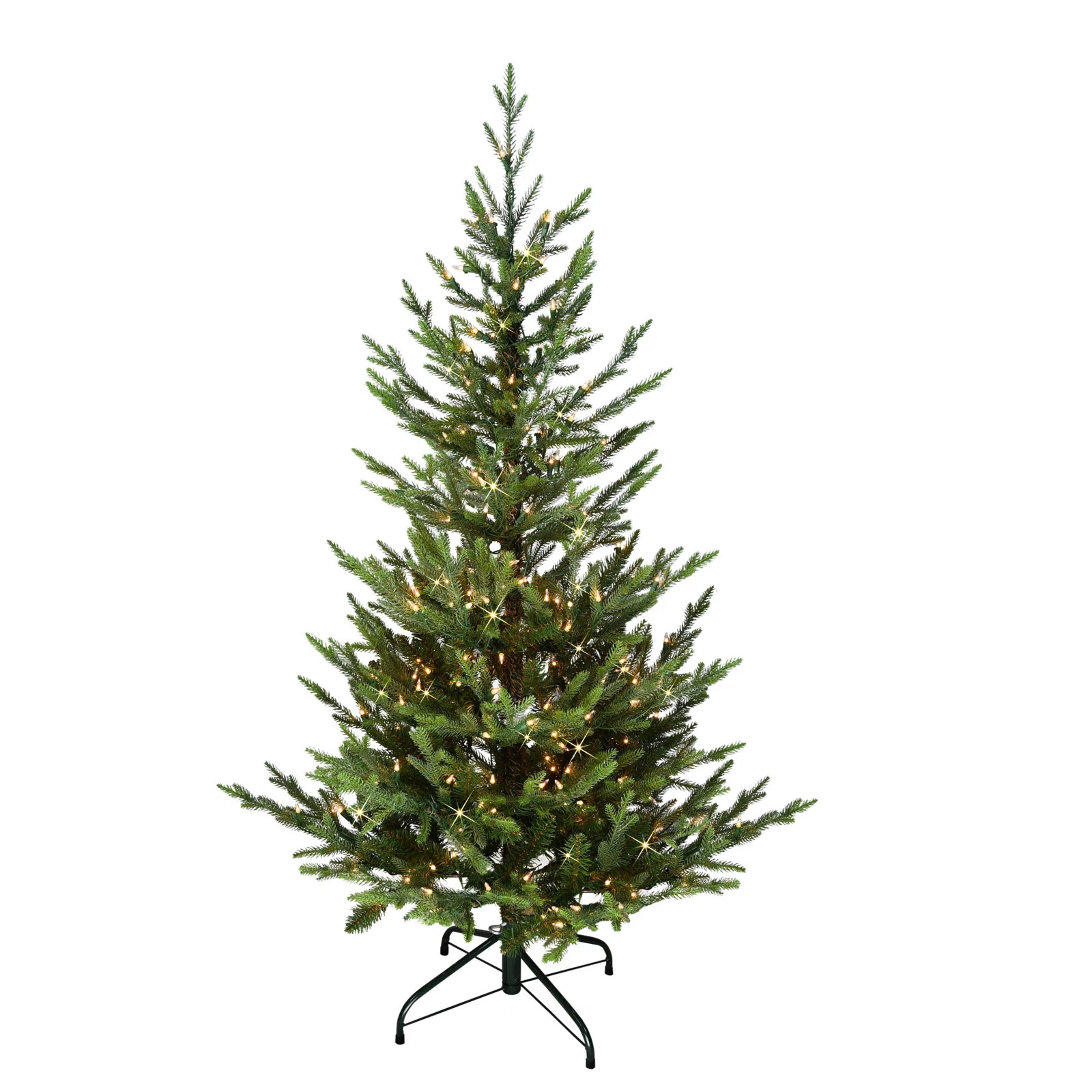The Holiday Aisle® Green Fir Christmas Tree with Clear/White Lights & Reviews | Wayfair | Wayfair North America