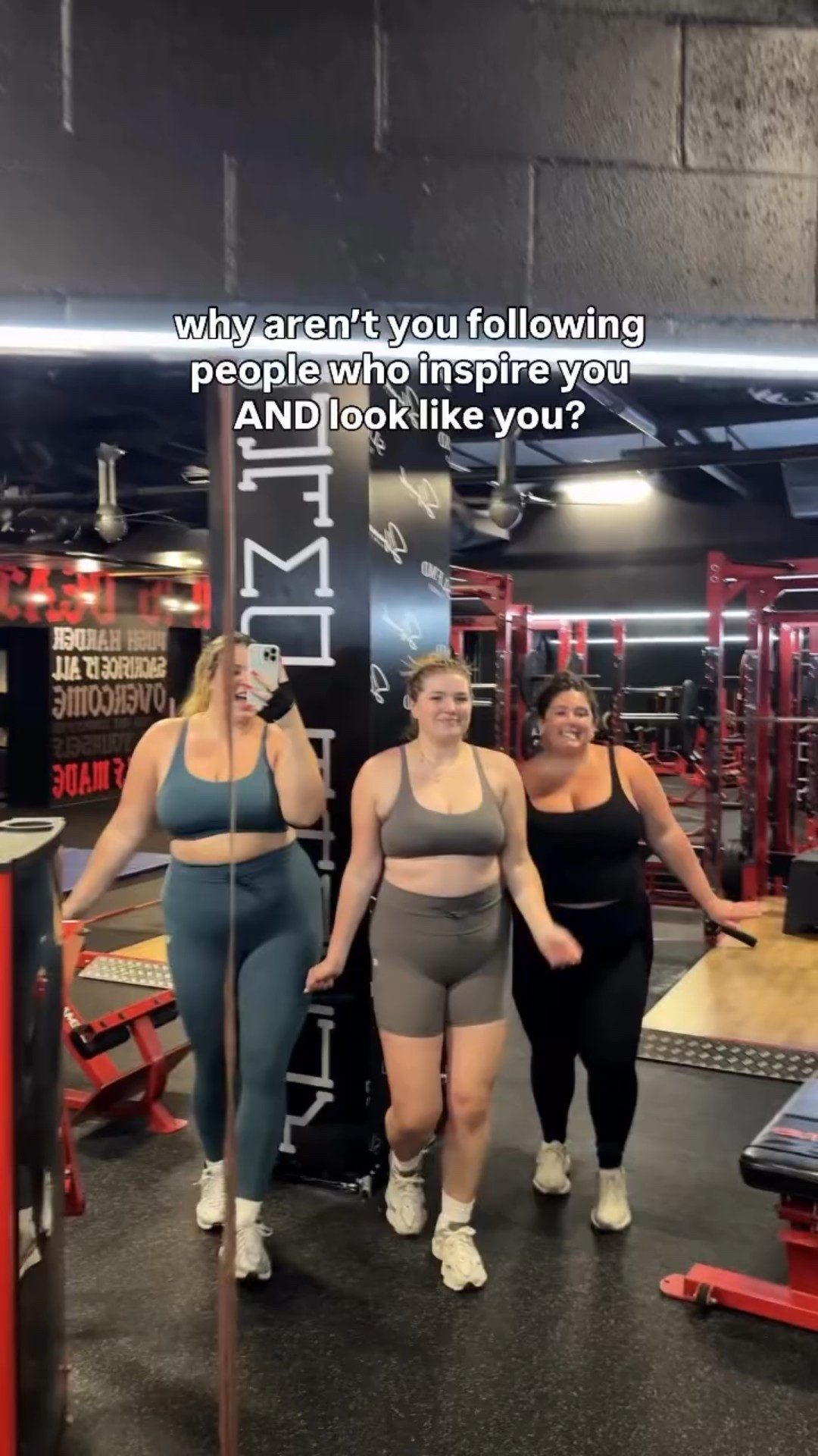 weekly reminder that you belong in any workout space you wish ❤️‍🔥✨ @genevievedelgreco @laurendeandrea & I had a timeeeee yesterday in class!! I will say that working out with friends is way more fun and less intimidating than doing it on your own - the self awareness just kinda goes out the window it’s the best 🥹🤎 we take @randydoes_it workout classes :)

you are enough & if you wanna be a baddie in the gym, you absolutely can be!! our sets are from @vuoriclothing 

#midsizeworkout #workoutmotivation #workoutroutine