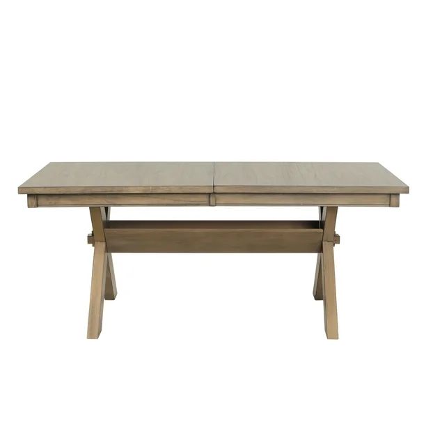 Roundhill Furniture Karven Trestle Extendable Dining Table - Glazed Pine Brown | Walmart (US)