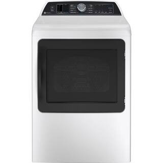 GE Profile 7.4 cu. ft. Smart Electric Dryer in White with Steam, Sanitize Cycle, and Sensor Dry, ... | The Home Depot