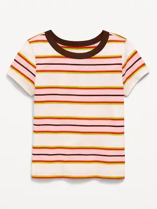 Fitted Short-Sleeve T-Shirt for Girls | Old Navy (US)