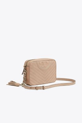 FLEMING DISTRESSED CHEVRON CAMERA BAG | Tory Burch US