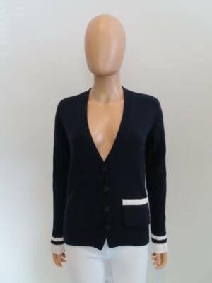 NWT Rag & Bone Navy Blue/White Serena Cardigan Sweater Size XXS $295 | eBay US