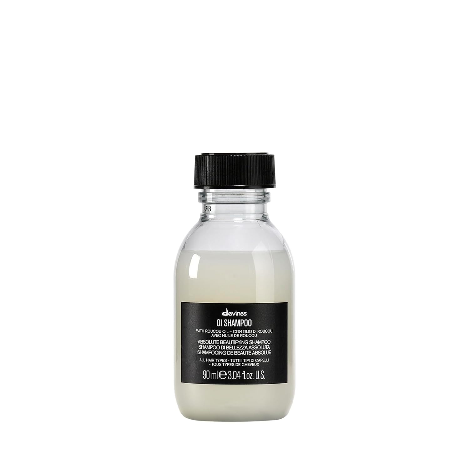 Davines OI Shampoo, Milky-Smooth Hydrating Cleanser for All Hair Types - Antioxidant-Rich Formula with Roucou Oil for Extraordinary Shine, Softness, Volume & Protection, Travel Size, 3.04 Fl Oz | Amazon (US)
