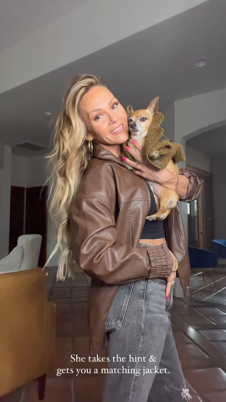 Hump Day Vibes : Matching leather jackets
•
#dogmom #dogjacket #twinning #leatherbomber #oversizedleatherbomber #leatherjacket #womensjackets #bomber #pet #dogfashion #womensbrownbomber #amazonfinds #amazonfashion #affordablefashion

#LTKOver40 #LTKWatchNow #LTKPets