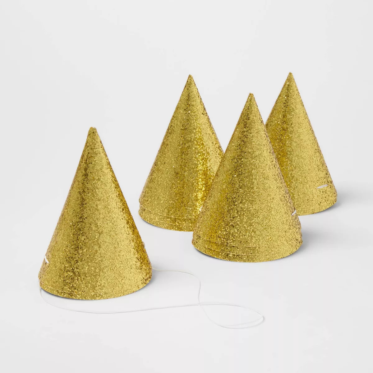 10ct 5" Glittered Party Hats Gold - Spritz™ | Target