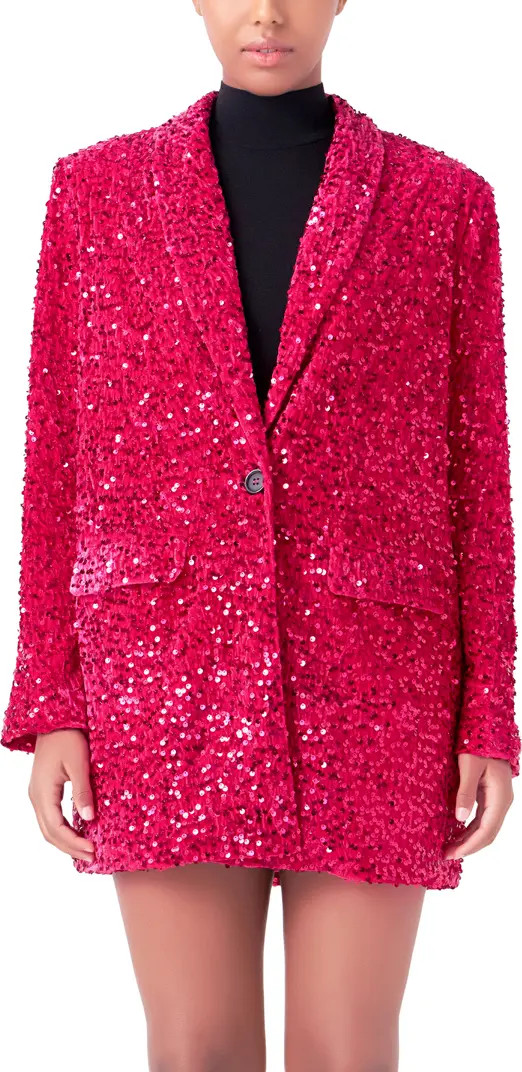Sequins Velvet Blazer | Nordstrom