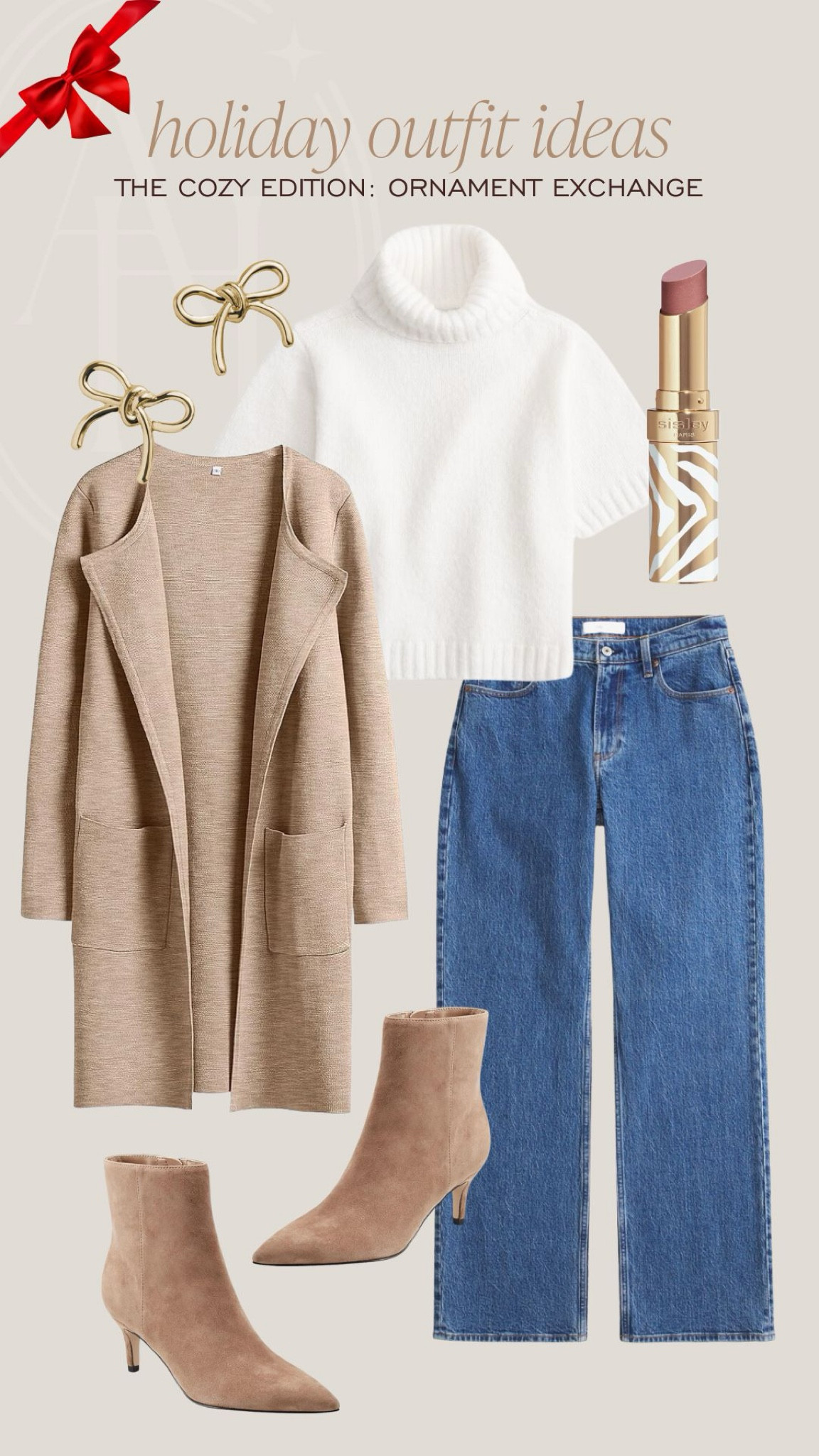 Holiday outfit idea. This turtleneck and bow earrings are perfect for an ornament exchange with friends. 

#LTKHoliday #LTKStyleTip #LTKSeasonal