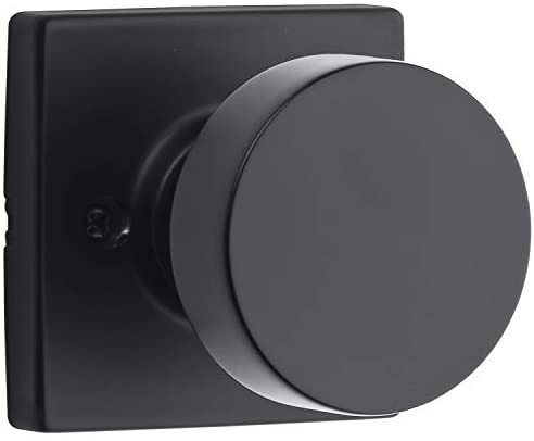 Kwikset 97880-942 Pismo Half-Dummy Square Modern Door Knob, Matte Black | Amazon (US)