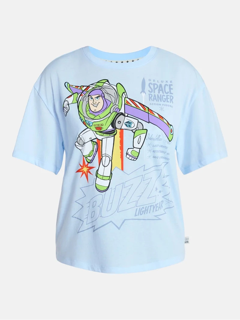 Toy Story Buzz Lightyear Women's Graphic Tee with Short Sleeves, Sizes XXS-XXL | Walmart (US)