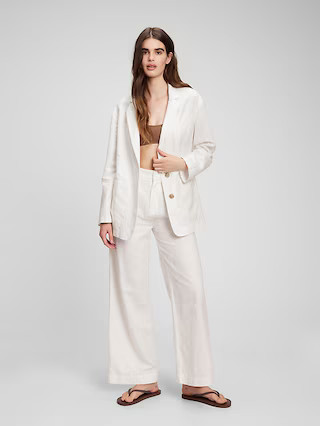Linen-Cotton Oversized Blazer | Gap (US)