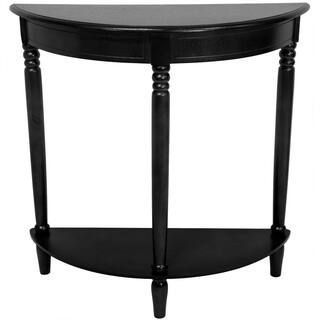 Half Round Black End Table | The Home Depot
