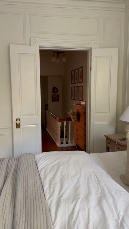 Bedroom double door project plus links for our morris cottage core style bedroom with throw pillows, washable rug, and antique door knobs 

#LTKstyletip #LTKsalealert #LTKhome
